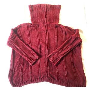 Maroon wooden ships sweater